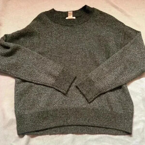 H&M Glitter Silver Grey Holiday Sweater